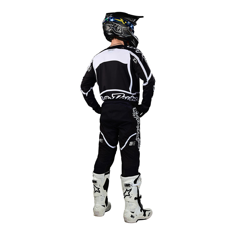 Maillot Troy Lee Designs SE Pro Radian Negro/Blanco Rendimiento MX Enduro