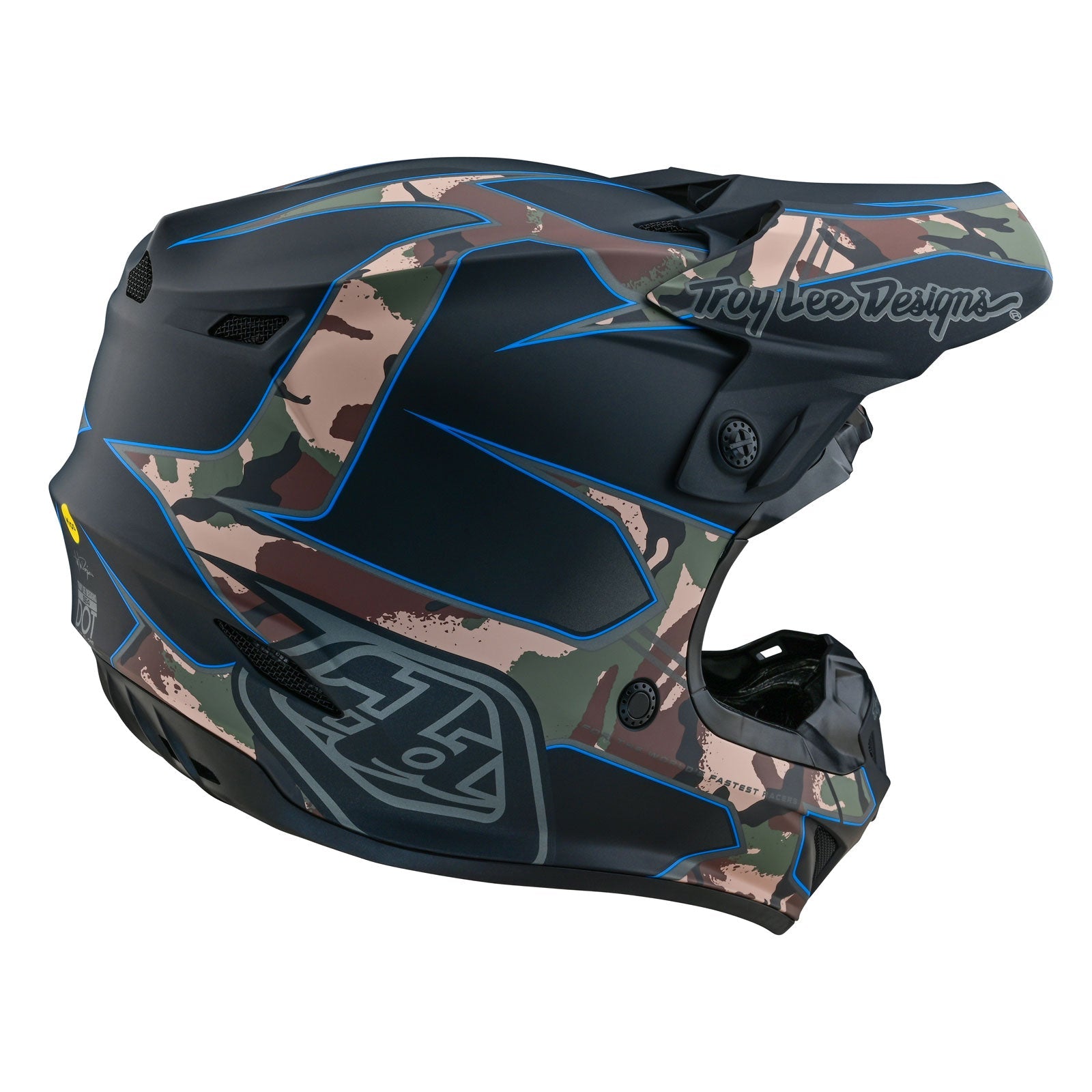 Casco Troy Lee Designs SE4 Polyacrylite Matrix Camo Negro MIPS: Protección Avanzada, Ligero, Ventilación Óptima