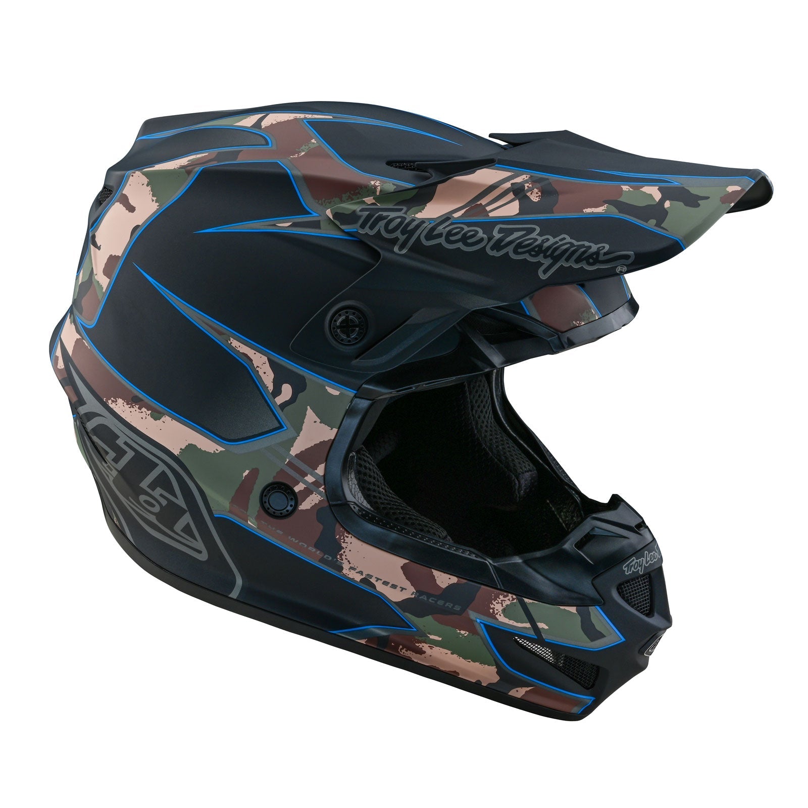 Casco Troy Lee Designs SE4 Polyacrylite Matrix Camo Negro MIPS: Protección Avanzada, Ligero, Ventilación Óptima