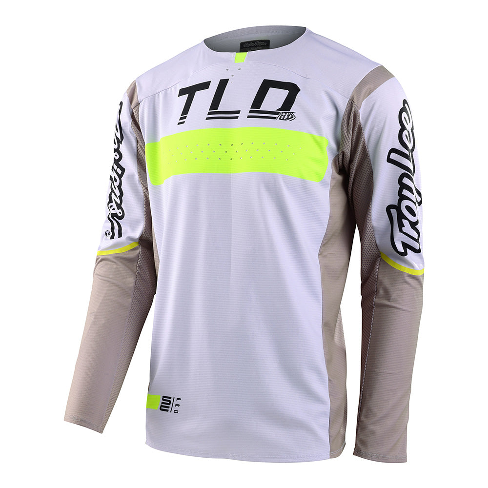 Maillot Troy Lee Designs SE Pro Grid Fog Flo Amarillo: Rendimiento, Ajuste y Comodidad