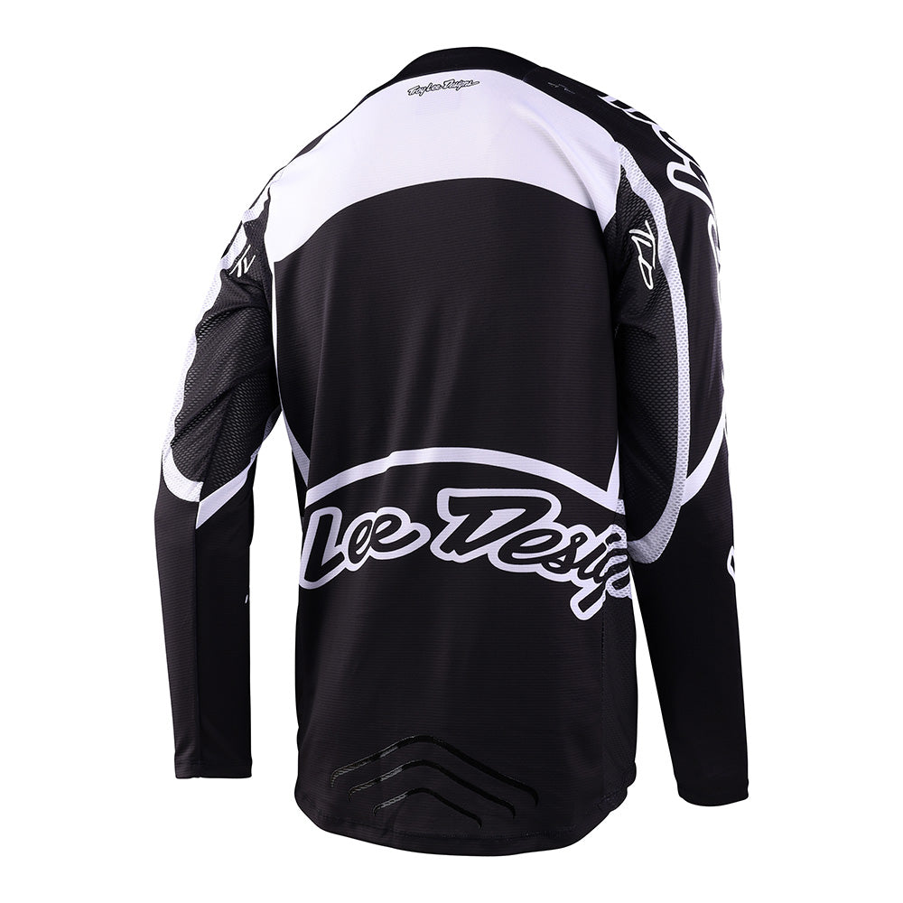 Maillot Troy Lee Designs SE Pro Radian Negro/Blanco Rendimiento MX Enduro