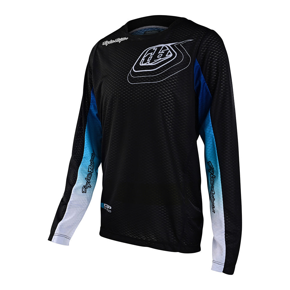 Maillot Troy Lee Designs GP Pro Air Richter Joven Negro/Azul Transpirable