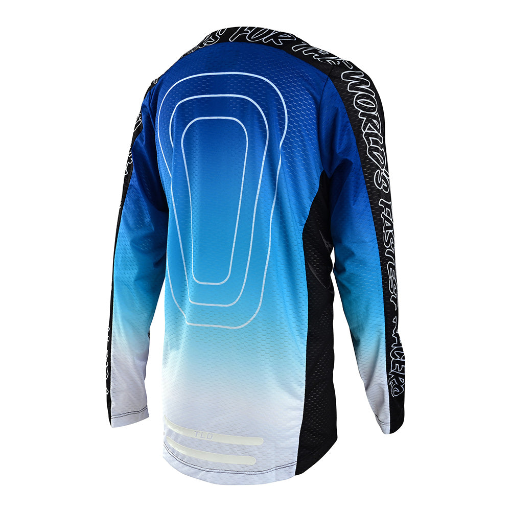 Maillot Troy Lee Designs GP Pro Air Richter Joven Negro/Azul Transpirable