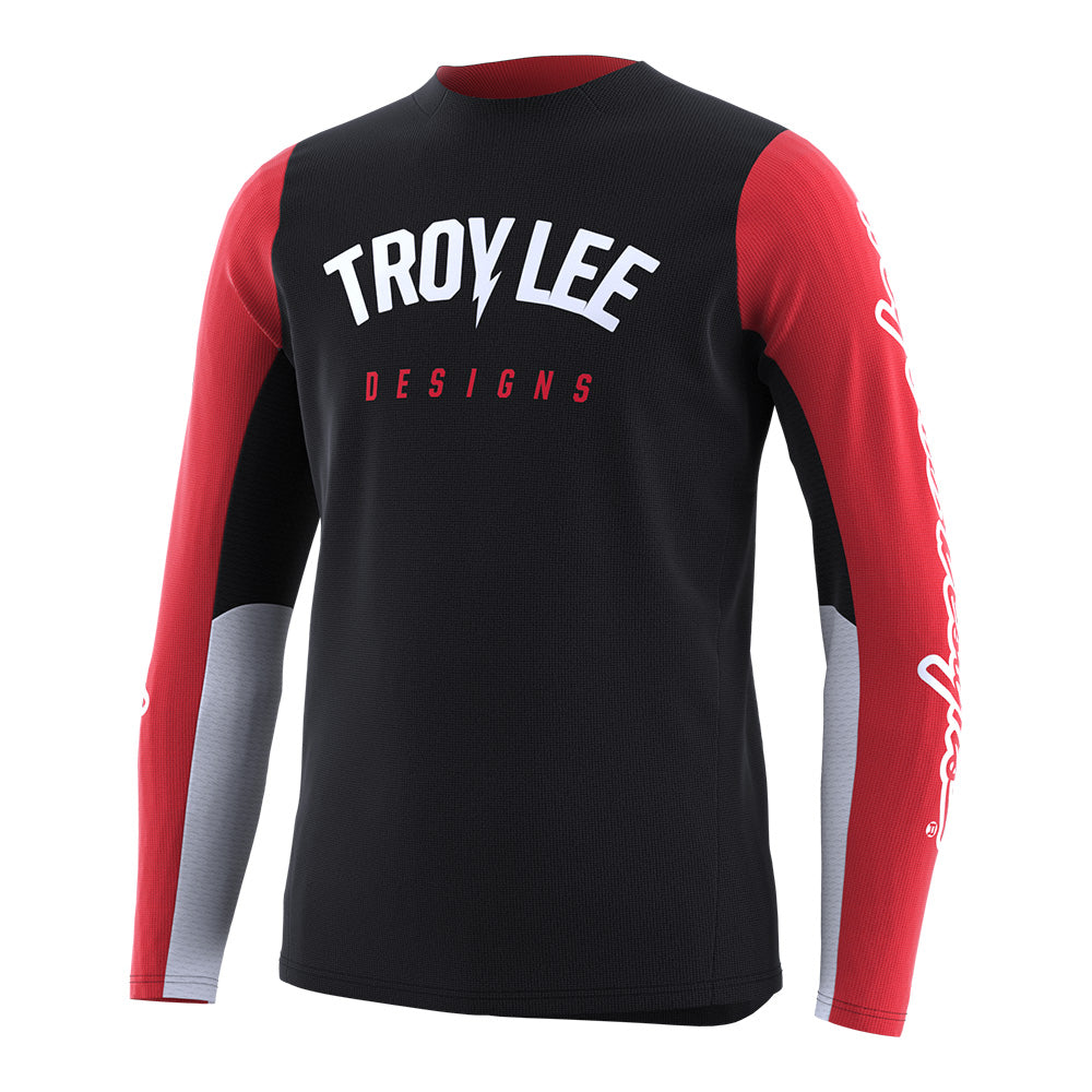 Maillot Troy Lee Designs GP Pro Boltz Negro Rojo Jóvenes Rendimiento Motocross