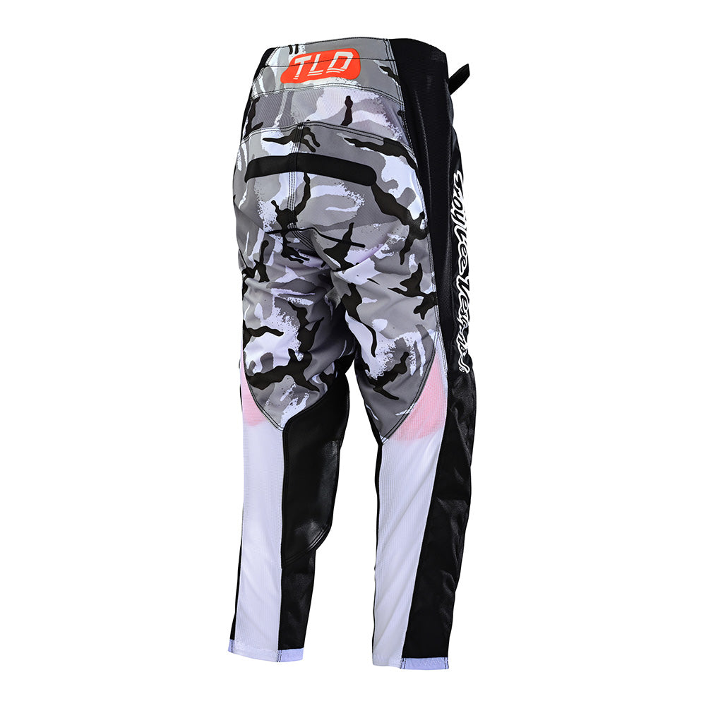 Pantalón Motocross Juvenil GP Pro Troy Lee Designs Camuflaje Negro/Blanco Ventilado Reforzado