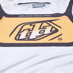 Maillot Troy Lee Designs GP Pro Air Bandas: Transpirable, Motocross, Enduro, Gris/Naranja Neón