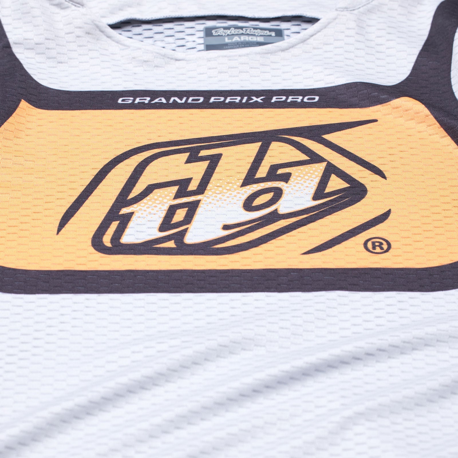 Maillot Troy Lee Designs GP Pro Air Bandas: Transpirable, Motocross, Enduro, Gris/Naranja Neón