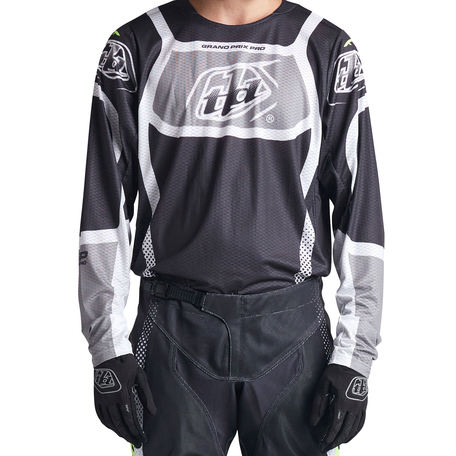 Maillot Motocross Troy Lee Designs GP Pro Air Bandas Gris Fantasma Transpirable
