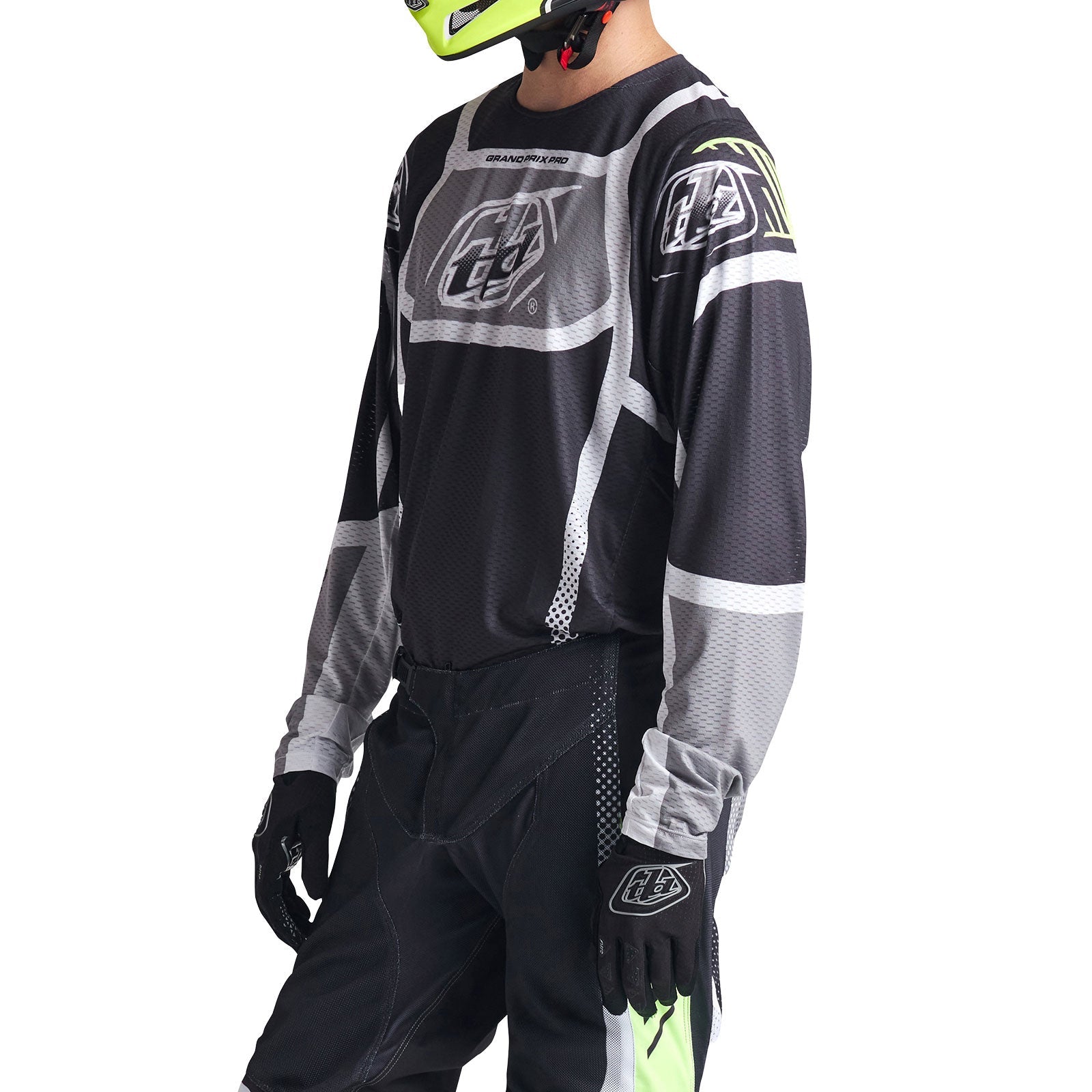 Maillot Motocross Troy Lee Designs GP Pro Air Bandas Gris Fantasma Transpirable