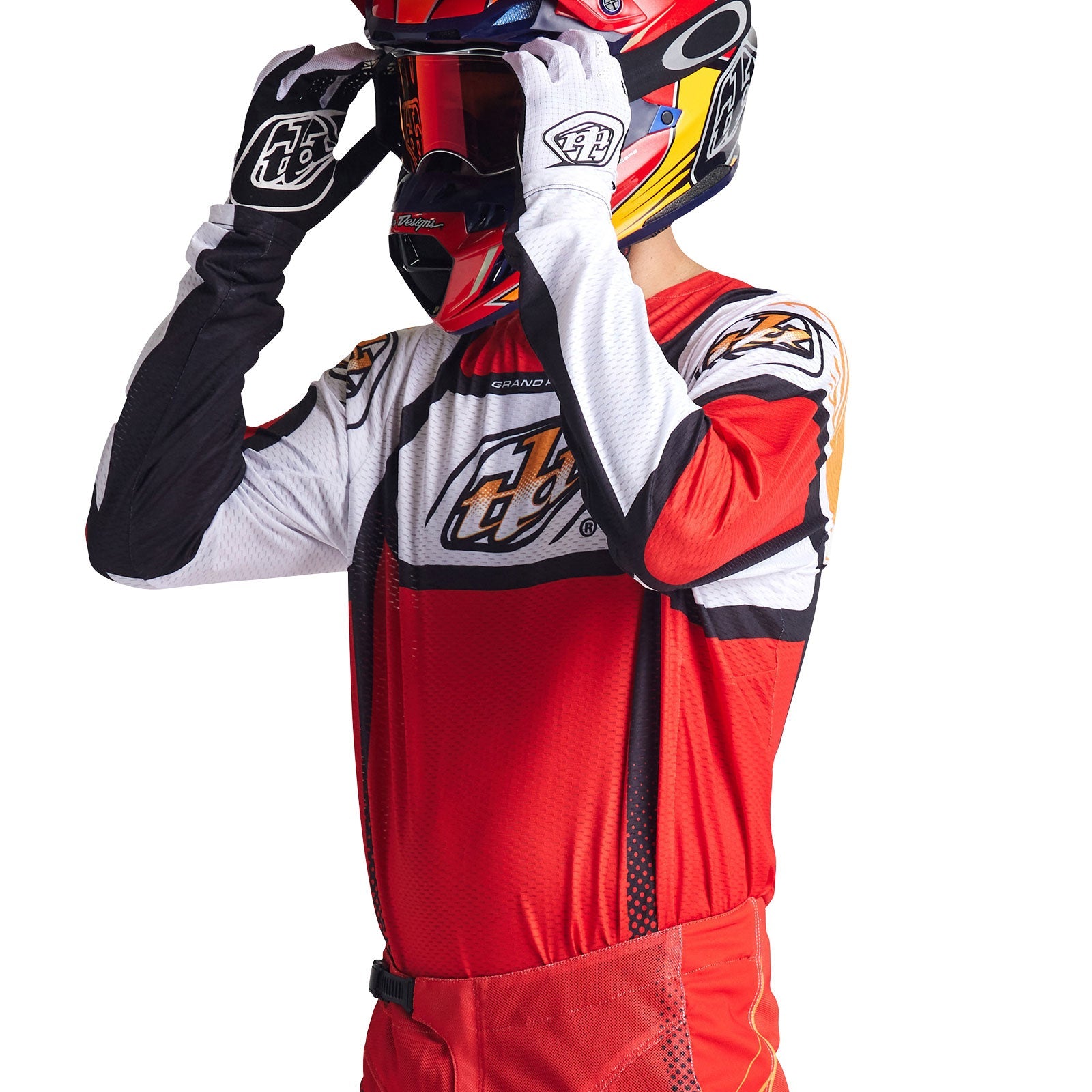 Maillot Troy Lee Designs GP Pro Air Motocross Ventilado Rojo/Blanco Clima Cálido