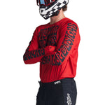 Maillot Troy Lee Designs GP Pro Air Manic Monday Rojo Intenso, Máxima Ventilación