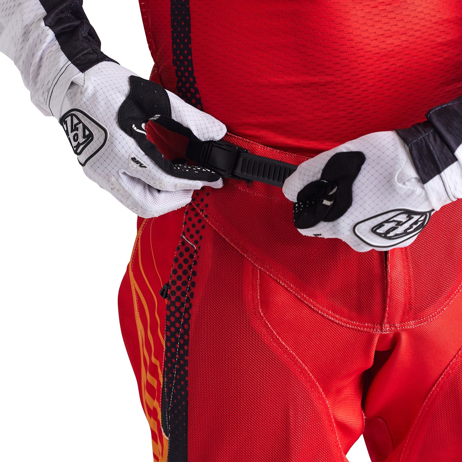 Pantalones Motocross Troy Lee Designs GP Pro Air Bandas Rojo Blanco Rendimiento Superior