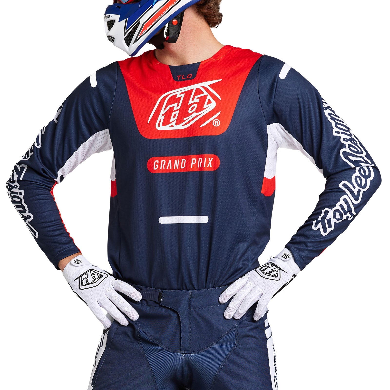Maillot Motocross Troy Lee Designs GP Pro Blends Azul Naranja Rendimiento Optimizado