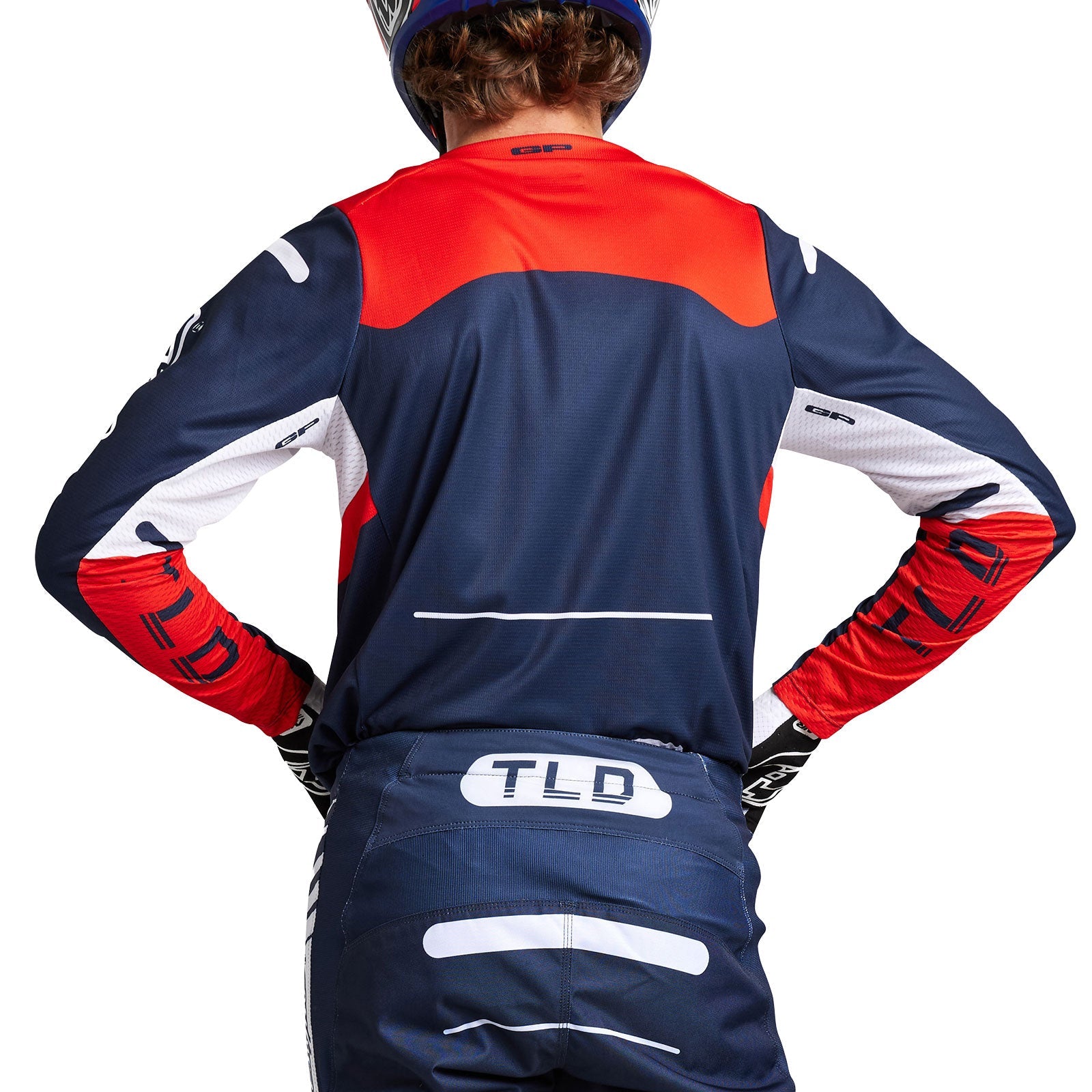Maillot Motocross Troy Lee Designs GP Pro Blends Azul Naranja Rendimiento Optimizado