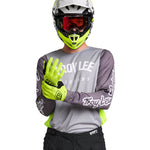Maillot Troy Lee Designs GP Pro Boltz Plata Verde Fluorescente Motocross Enduro