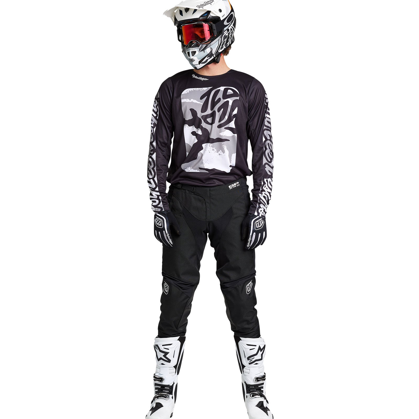 Maillot Troy Lee Designs GP Pro Boxed In Negro/Blanco: Rendimiento, Ventilación, Durabilidad