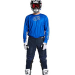 Maillot Troy Lee Designs GP Pro Icon Azul/Plata Motocross Enduro Rendimiento Superior