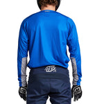 Maillot Troy Lee Designs GP Pro Icon Azul/Plata Motocross Enduro Rendimiento Superior