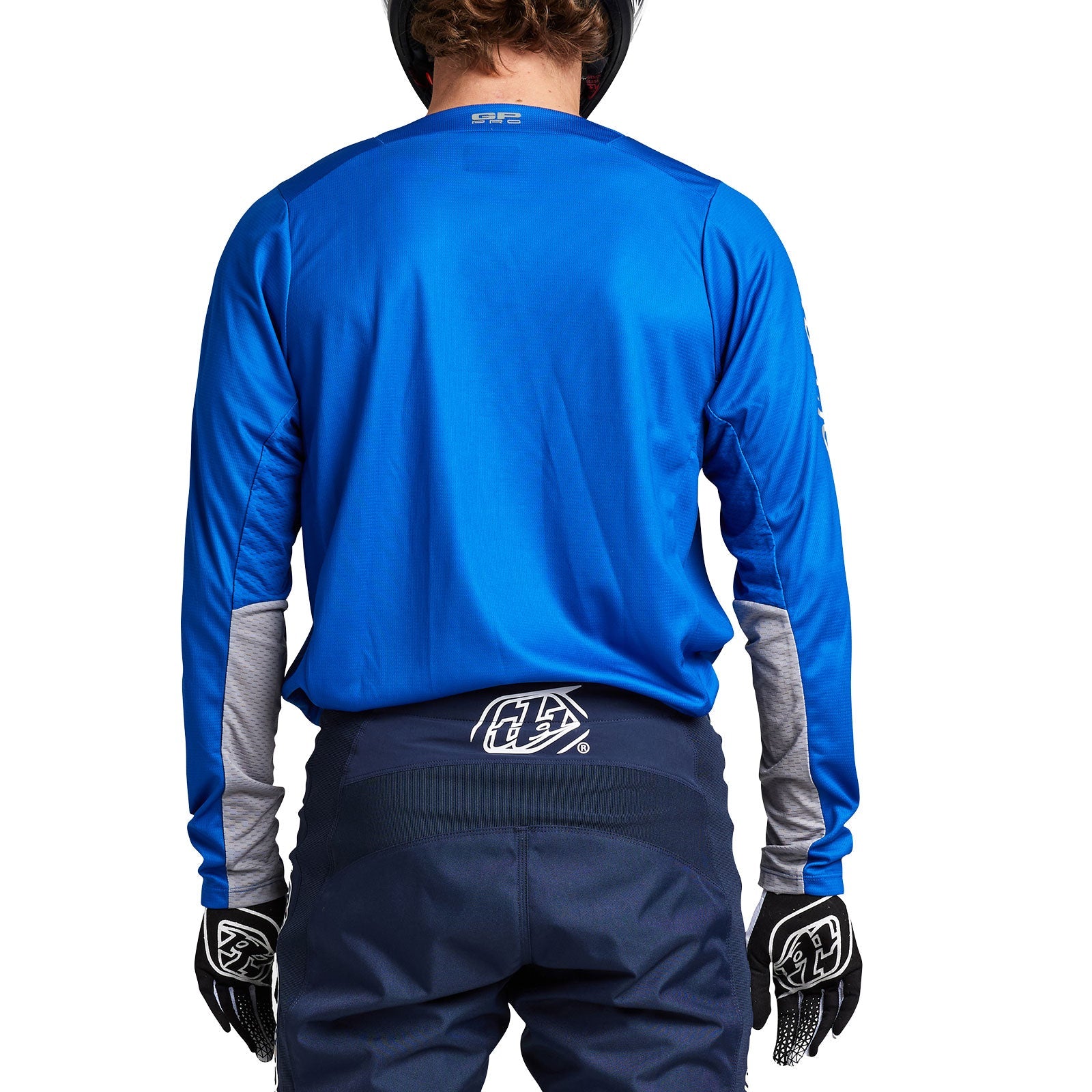 Maillot Troy Lee Designs GP Pro Icon Azul/Plata Motocross Enduro Rendimiento Superior