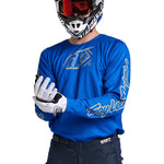 Maillot Troy Lee Designs GP Pro Icon Azul/Plata Motocross Enduro Rendimiento Superior
