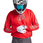 Troy Lee Designs GP Pro Icon Camiseta Motocross Enduro Roja/Gris Ventilada y Reforzada