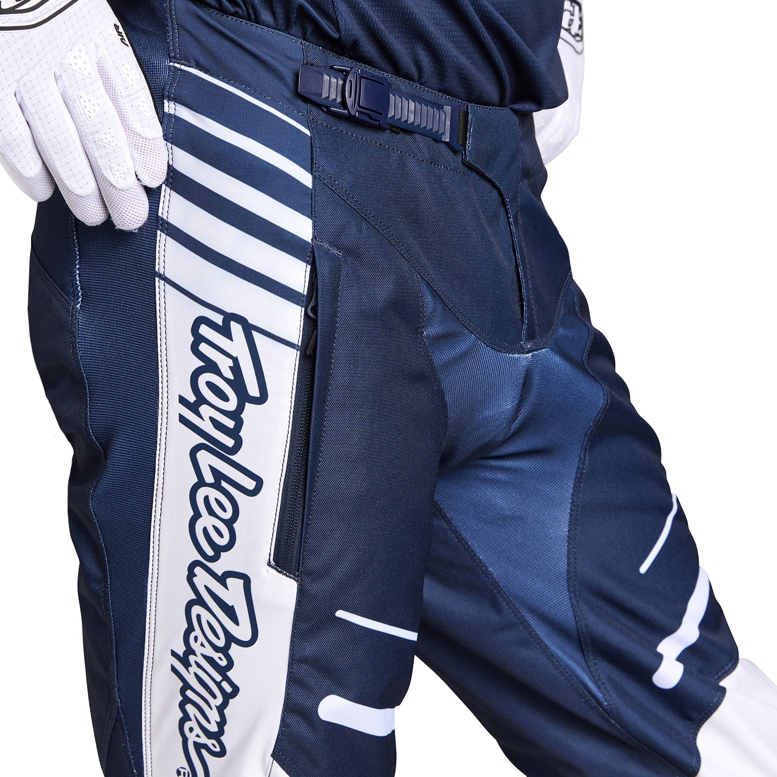 Pantalones Moto Troy Lee Designs GP Pro Blends Ventilados Reforzados Azul Naranja