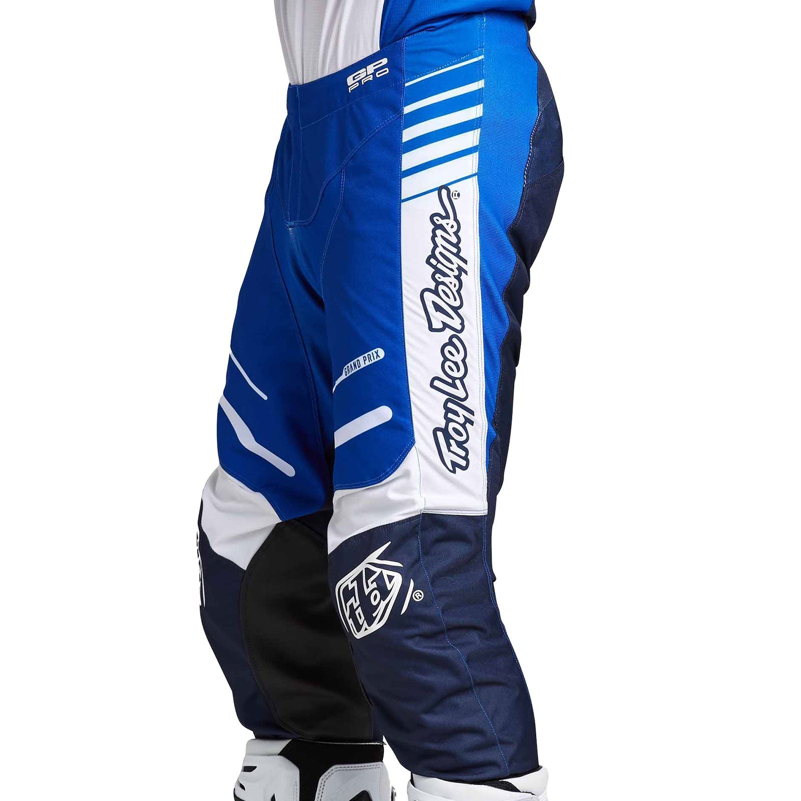 Pantalones Motocross GP Pro Mezcla Blanco/Azul: Rendimiento Superior, Protección y Ventilación