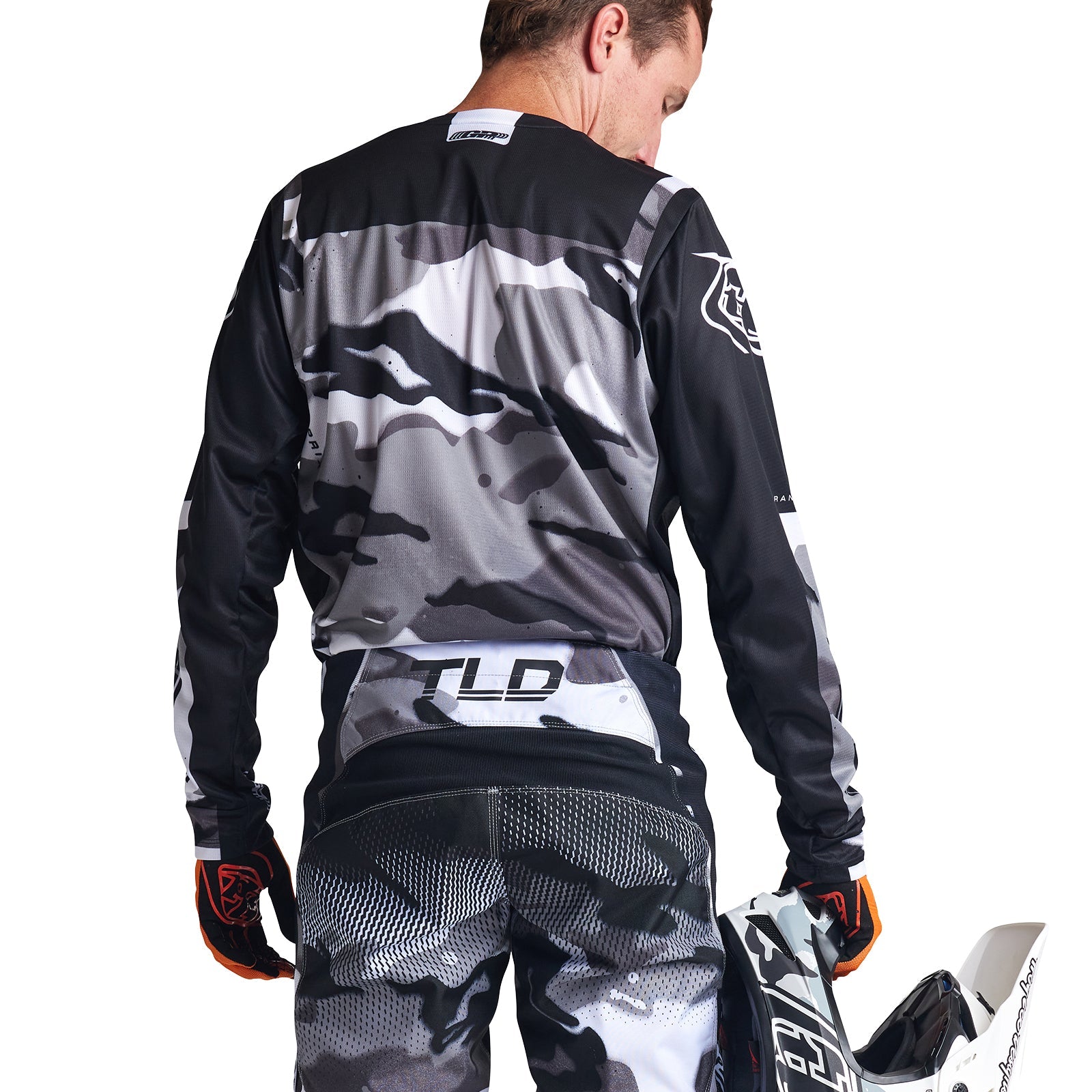 Maillot Motocross GP Troy Lee Designs Camuflaje Gris Rendimiento Duradero Versátil