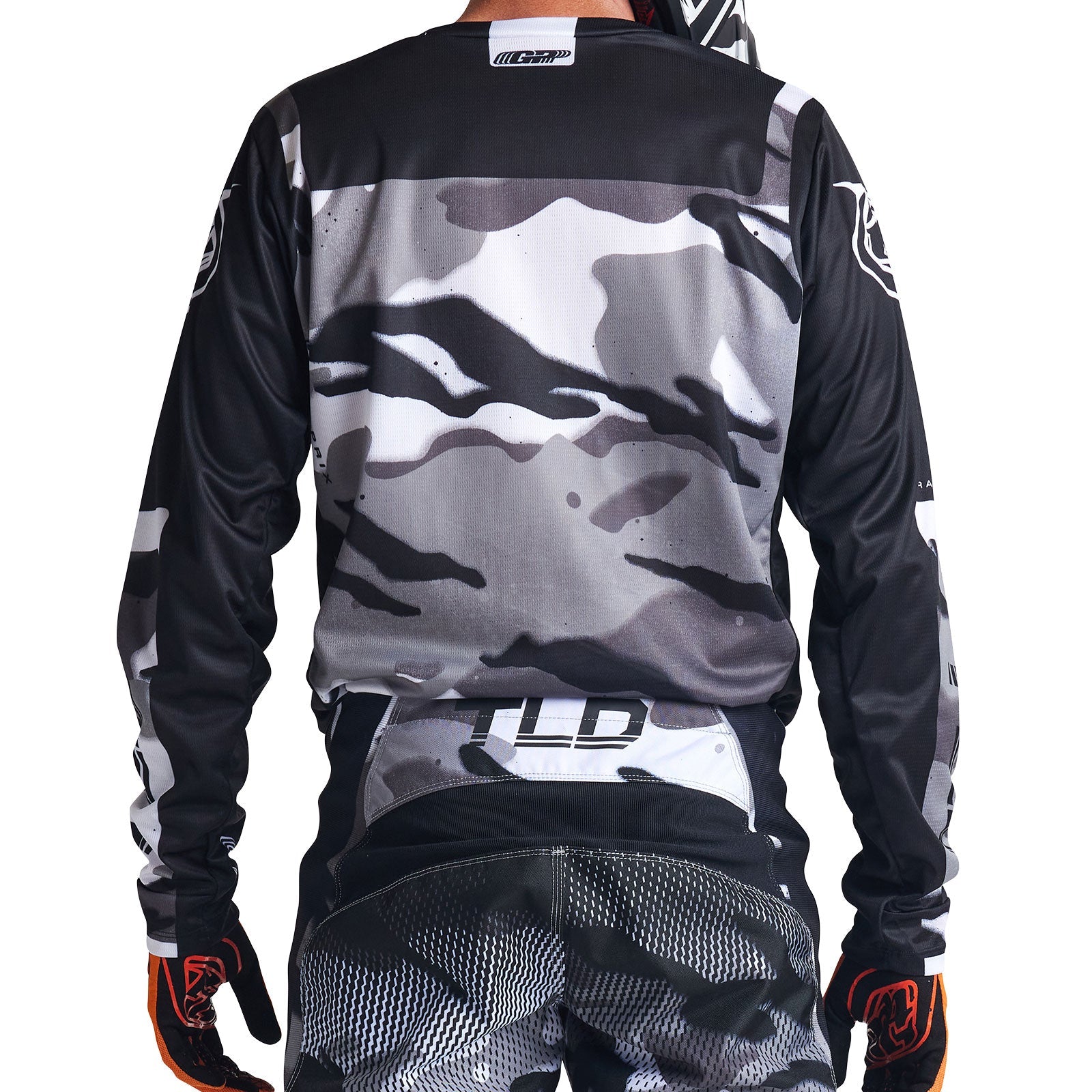 Maillot Motocross GP Troy Lee Designs Camuflaje Gris Rendimiento Duradero Versátil