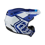 Casco Troy Lee Designs GP Overload Motocross Enduro Azul Blanco Ligero Certificado