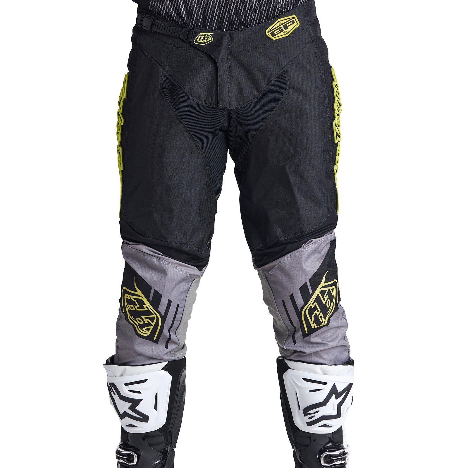 Pantalón Motocross Troy Lee Designs GP Icon Negro/Gris: Máximo Rendimiento y Protección