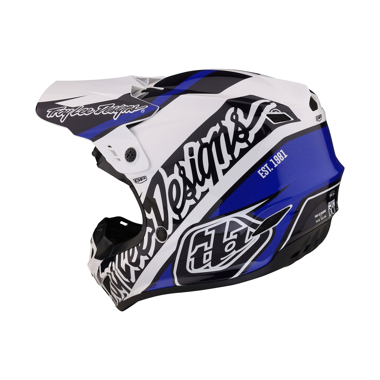 Casco Troy Lee Designs GP Slice Azul: Protección Ligera, Rendimiento Superior para Off-Road