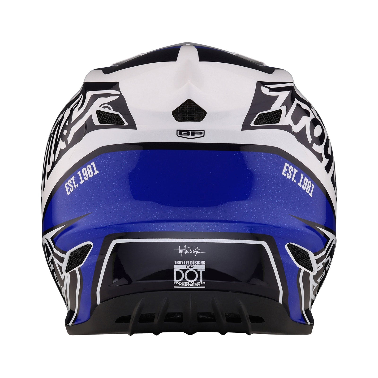 Casco Troy Lee Designs GP Slice Azul: Protección Ligera, Rendimiento Superior para Off-Road