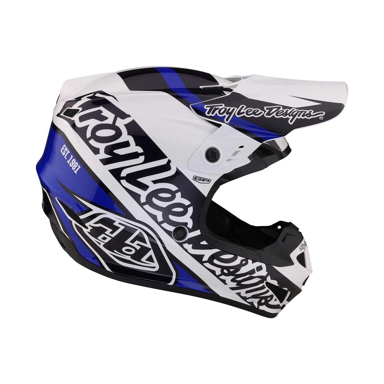 Casco Troy Lee Designs GP Slice Azul: Protección Ligera, Rendimiento Superior para Off-Road