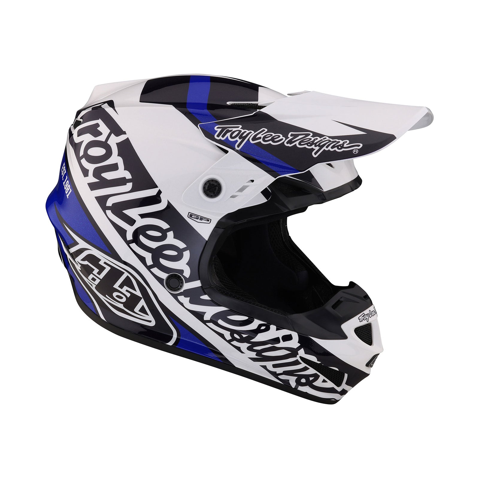 Casco Troy Lee Designs GP Slice Azul: Protección Ligera, Rendimiento Superior para Off-Road