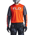 Maillot Troy Lee Designs Scout GP Recon Naranja Neón/Gris: Rendimiento Superior Motocross Enduro