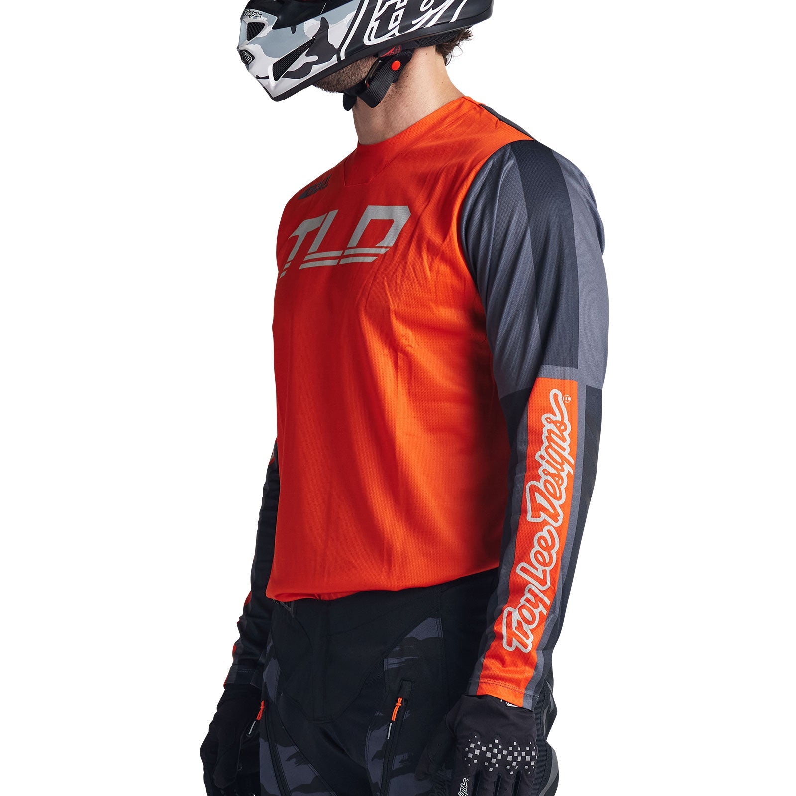 Maillot Troy Lee Designs Scout GP Recon Naranja Neón/Gris: Rendimiento Superior Motocross Enduro