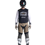 Maillot Troy Lee Designs Scout GP Ride On Negro/Blanco: Rendimiento Ventilado Moto Enduro