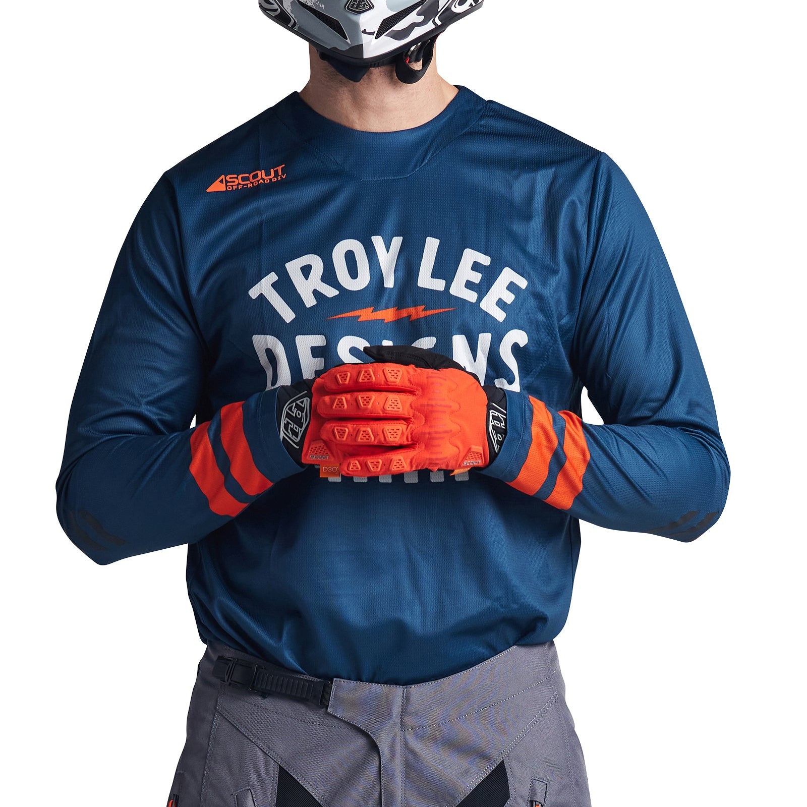 Maillot Troy Lee Designs Scout GP Transpirable Azul Pizarra Moto Enduro