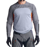 Maillot Troy Lee Designs Scout SE Systems Moto Off-Road Transpirable Gris/Naranja Neón