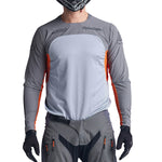 Maillot Troy Lee Designs Scout SE Systems Moto Off-Road Transpirable Gris/Naranja Neón