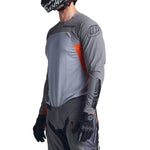 Maillot Troy Lee Designs Scout SE Systems Moto Off-Road Transpirable Gris/Naranja Neón