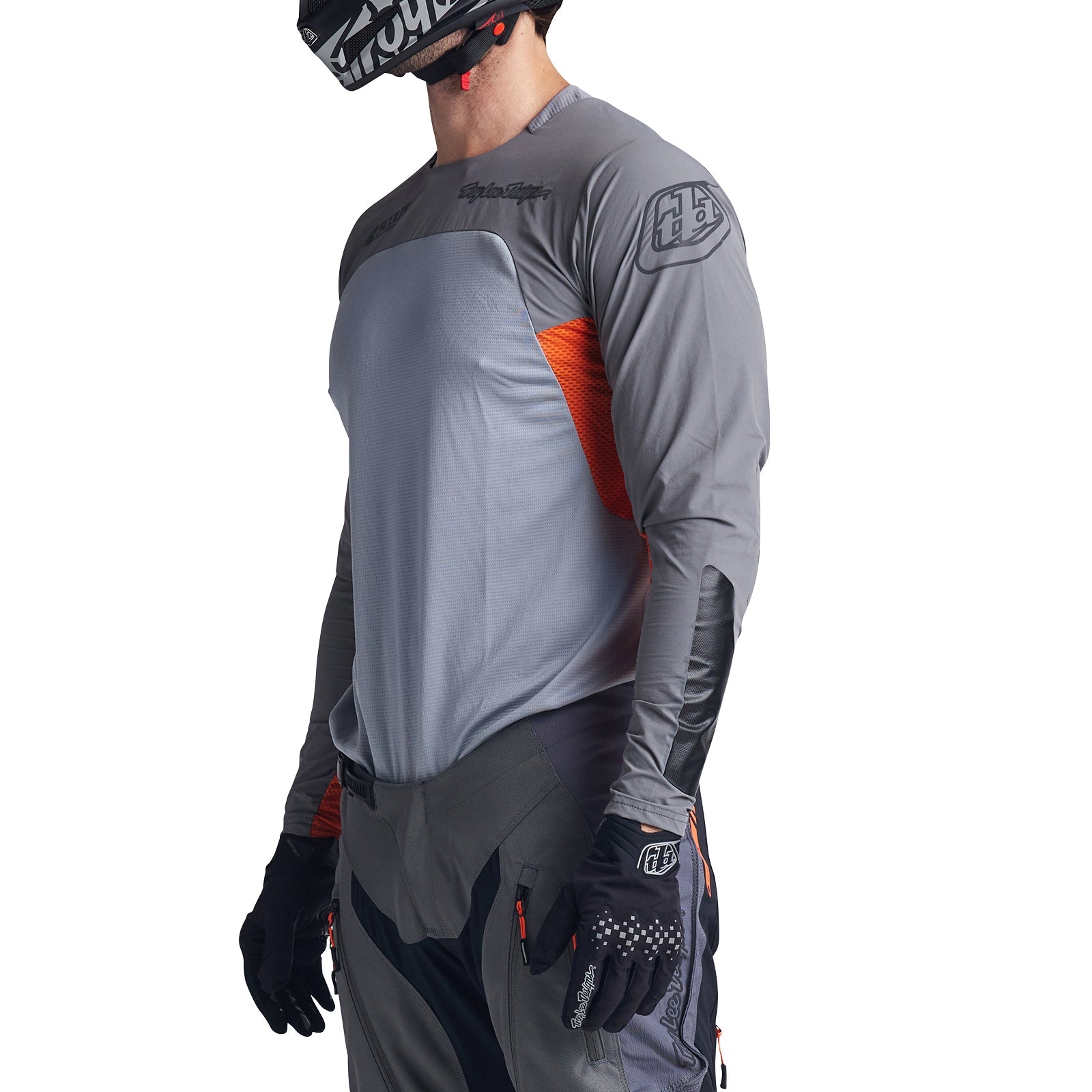Maillot Troy Lee Designs Scout SE Systems Moto Off-Road Transpirable Gris/Naranja Neón