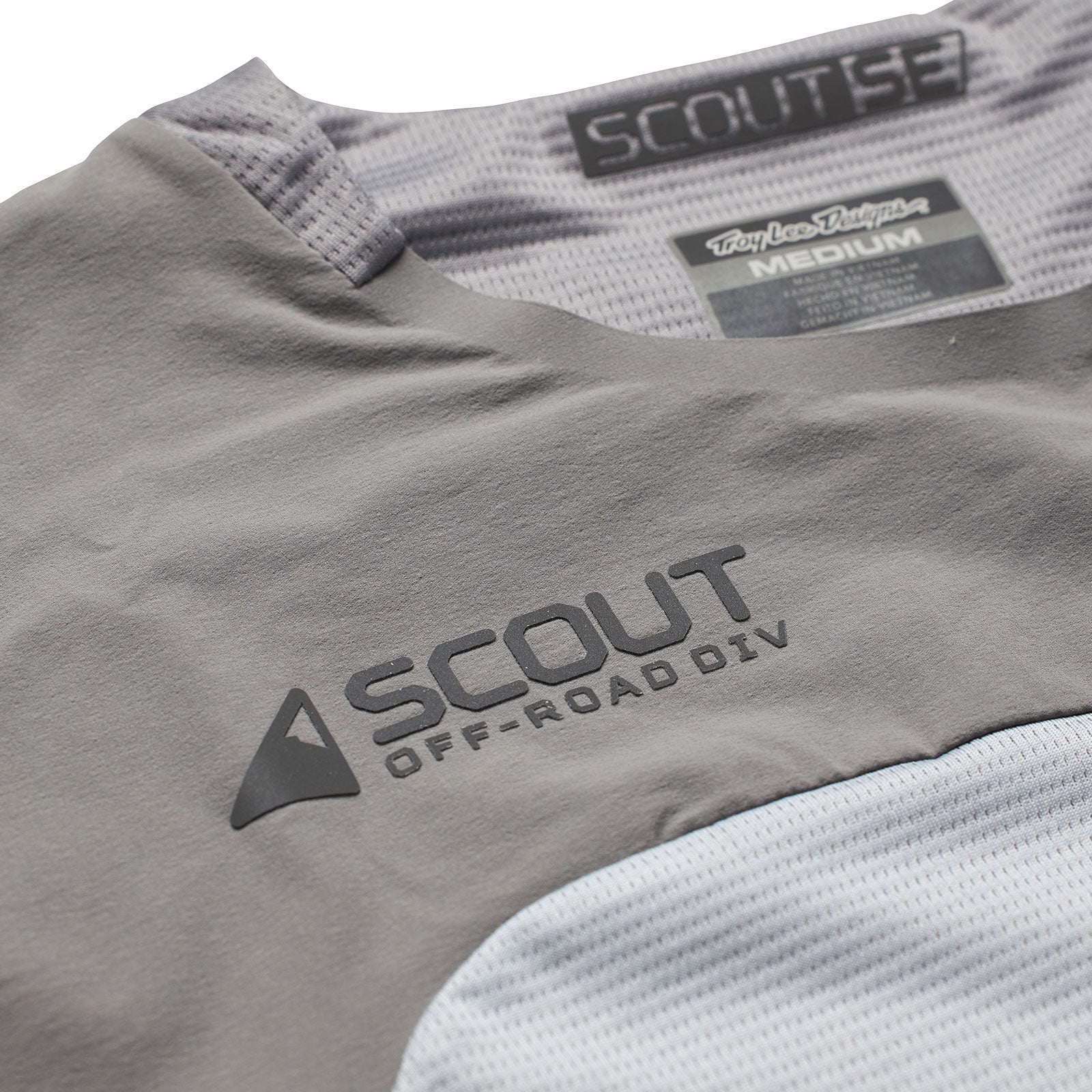 Maillot Troy Lee Designs Scout SE Systems Moto Off-Road Transpirable Gris/Naranja Neón