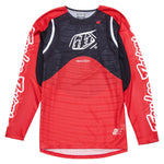 Maillot Troy Lee Designs SE Pro Air Pinned Rojo: Ventilación Superior y Rendimiento MX