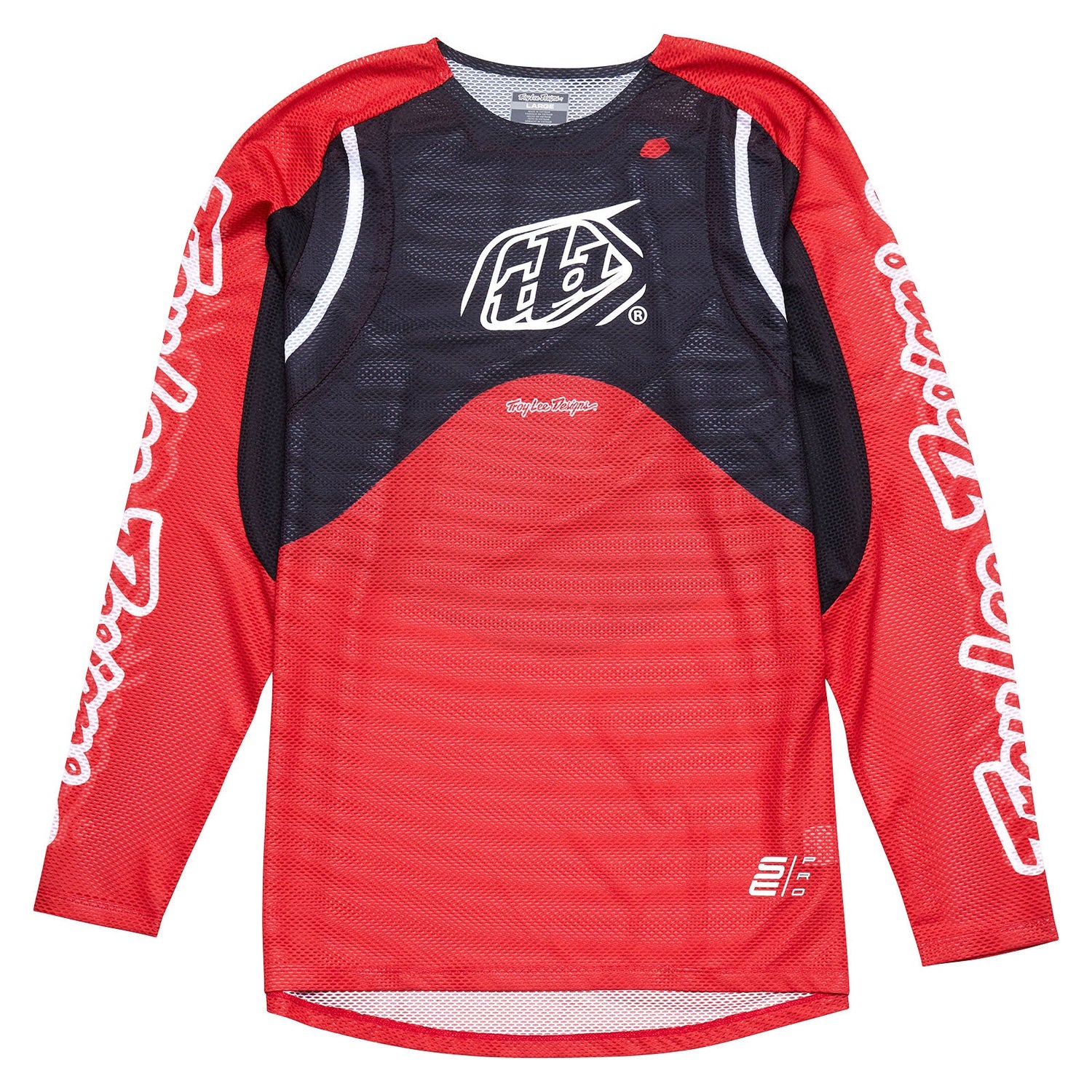 Maillot Troy Lee Designs SE Pro Air Pinned Rojo: Ventilación Superior y Rendimiento MX