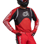 Maillot Troy Lee Designs SE Pro Air Pinned Rojo: Ventilación Superior y Rendimiento MX