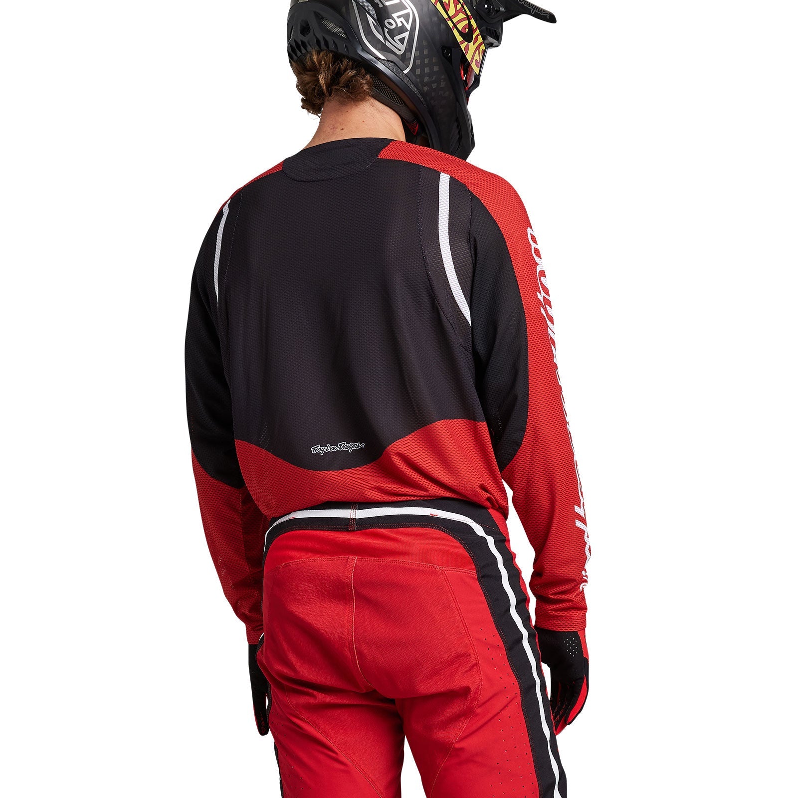 Maillot Troy Lee Designs SE Pro Air Pinned Rojo: Ventilación Superior y Rendimiento MX