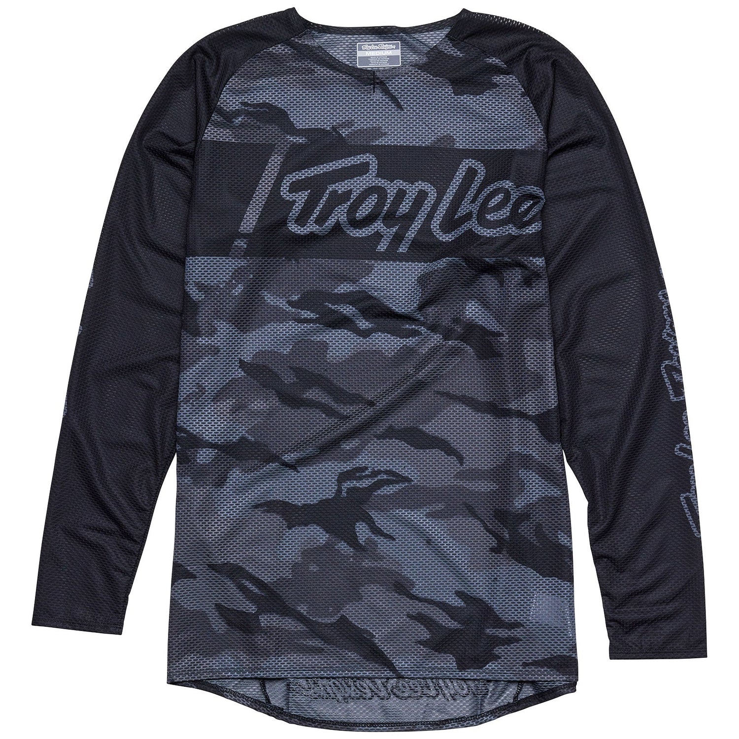 Maillot Motocross Troy Lee Designs SE Pro Air Vox Camo Transpirable Ligero Negro/Gris