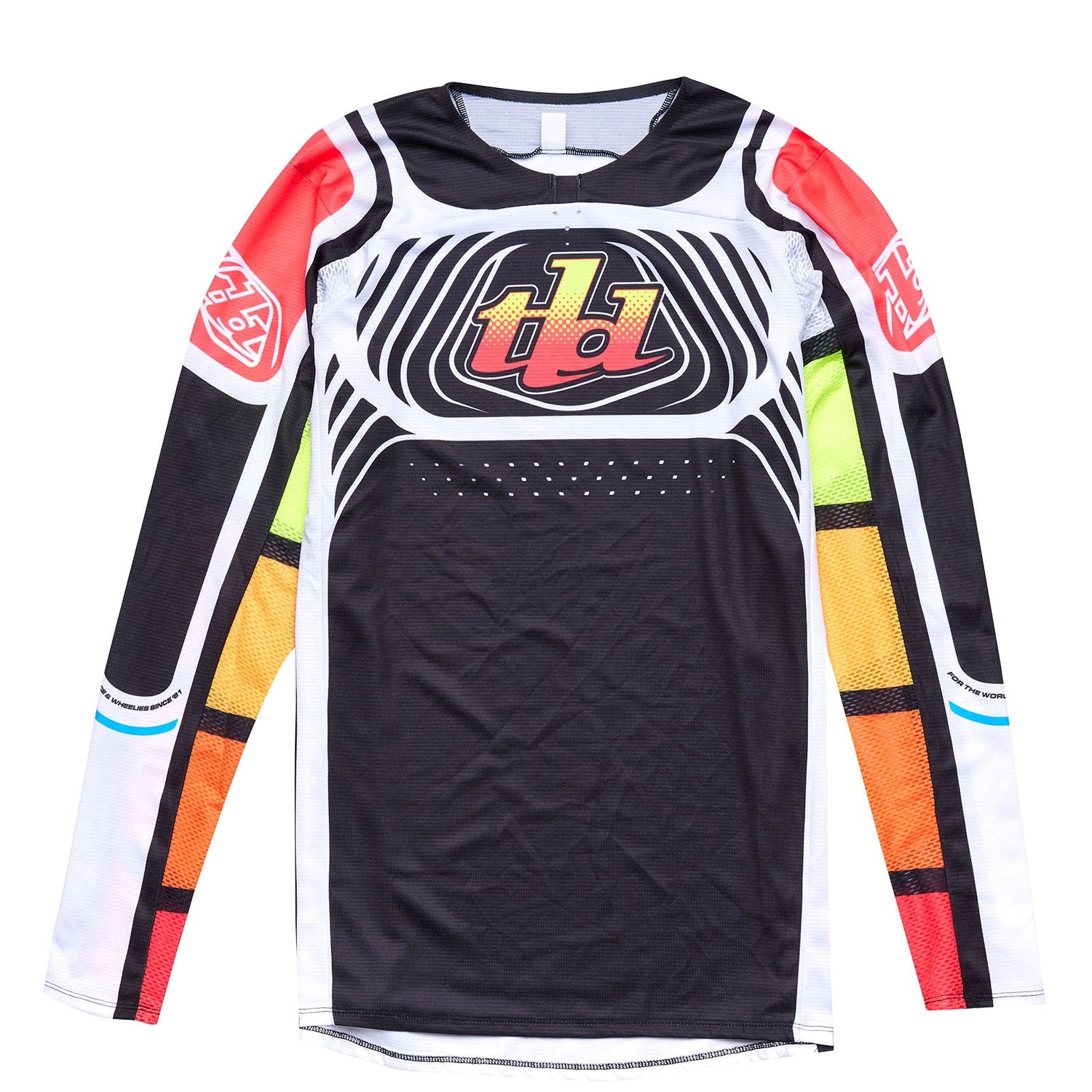Maillot Troy Lee Designs SE Pro Wavez Negro/Multi: Transpirable, Duradero, Alto Rendimiento